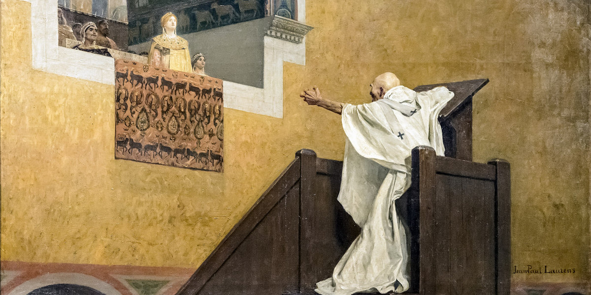 Jean Chrysostome et Eudoxie, toile de Jean-Paul Laurens (domaine public)