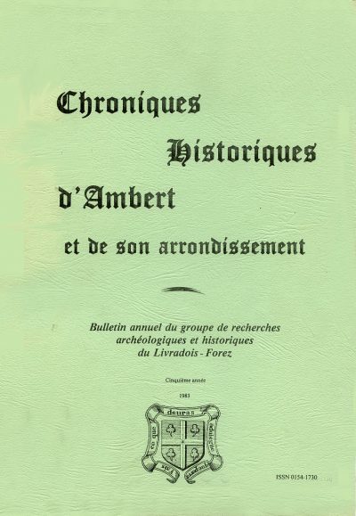 Chroniques Historiques du Livradois-Forez, bulletin annuel n° 5