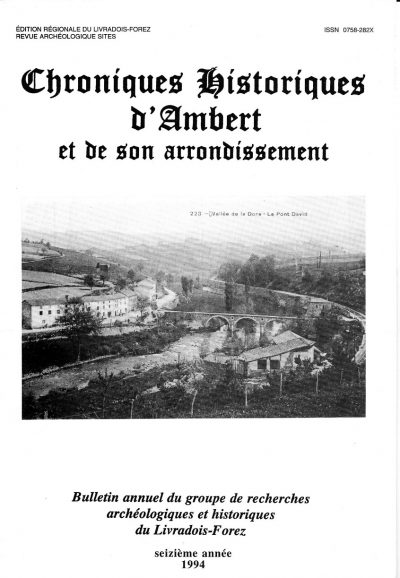 Chroniques Historiques du Livradois-Forez, bulletin annuel n° 16