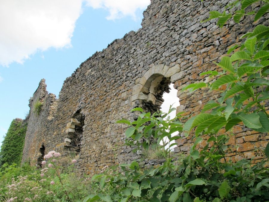 Mauzun - Donjon - Baies du mur nord (photo F. Chommy)