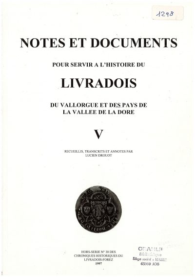 Notes et documents, tome 5 - L. Drouot