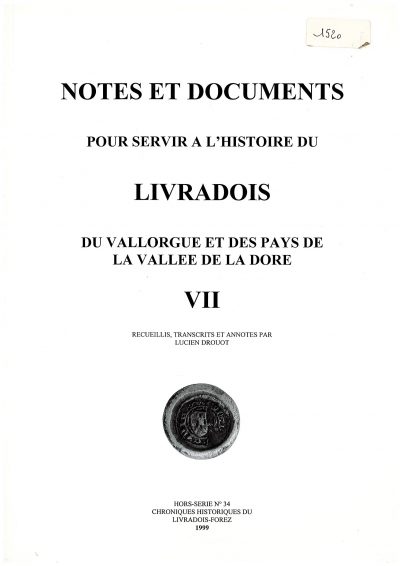 Notes et documents, tome 7 - L. Drouot