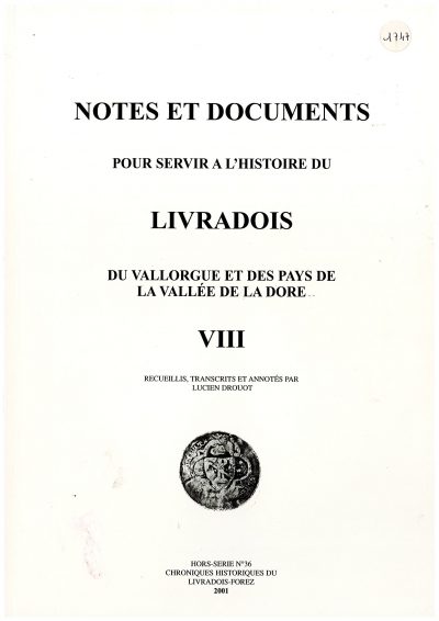 Notes et documents, tome 8 - L. Drouot