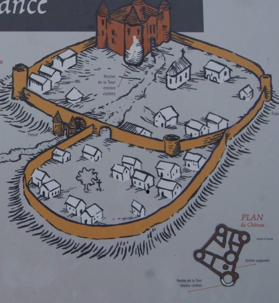 Plan du château de Clavelier