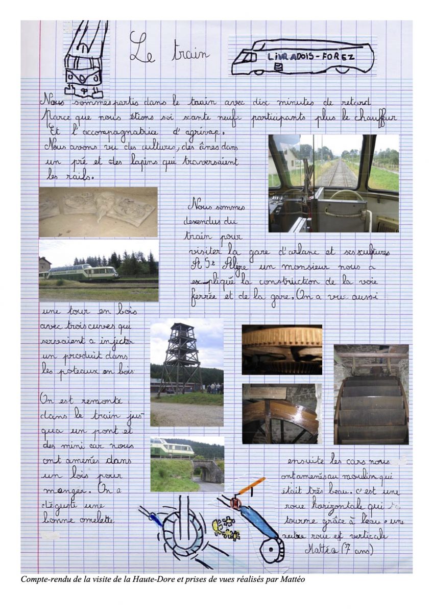 Compte-rendu de la visite par Mattéo (7 ans)
