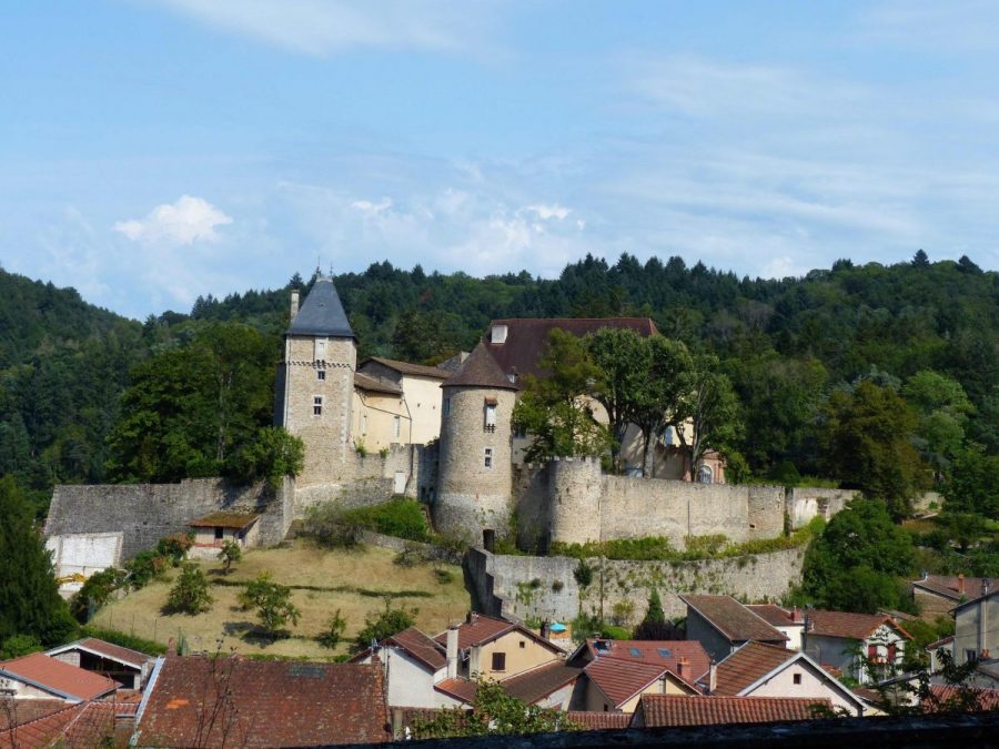 Château de Châteldon et village (Photo F. Burg - Grahlf)